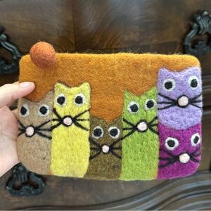 wool felt wallet, card bag, storage bag, unisex